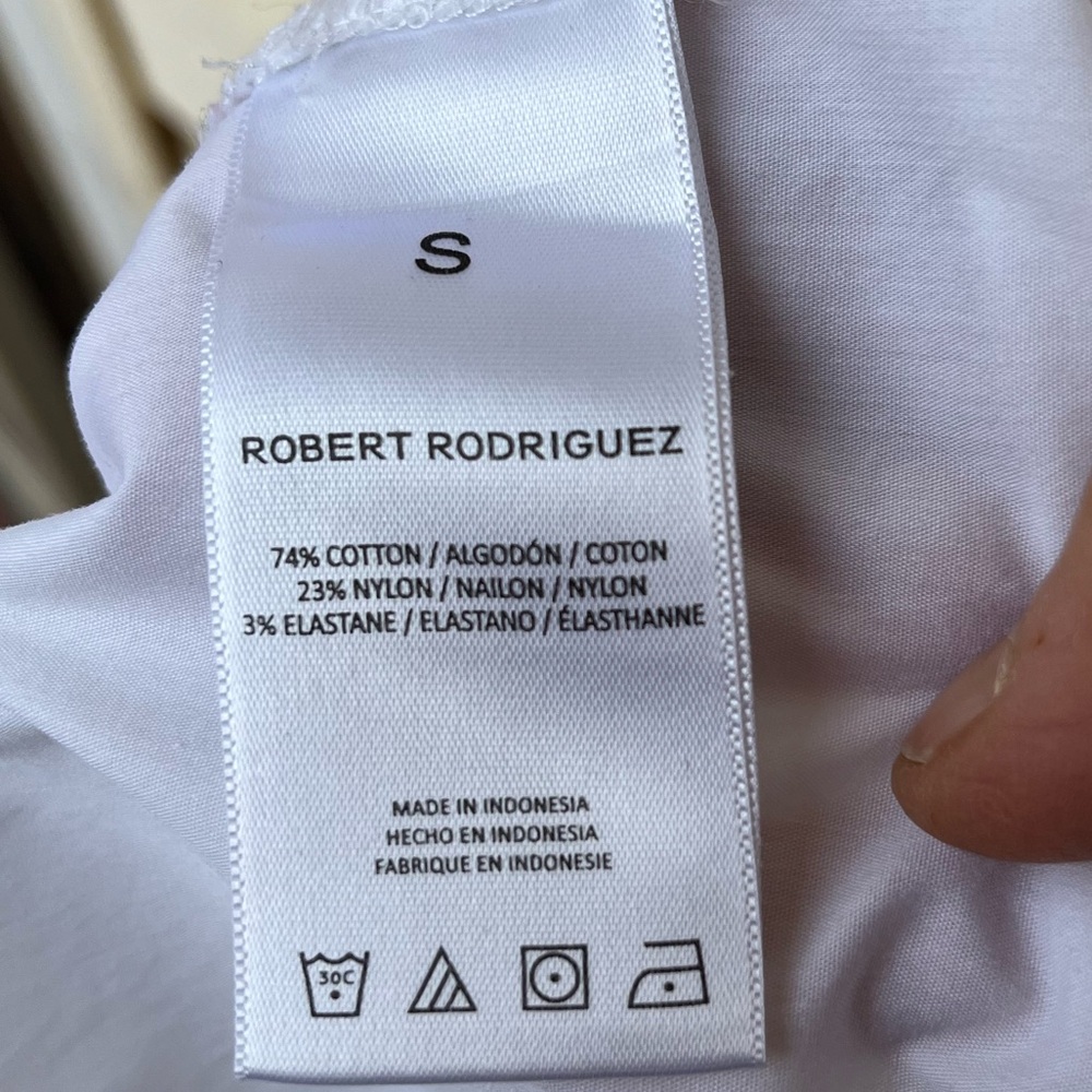 Robert Rodriguez, White Button Down, Collared, Lo… - image 7